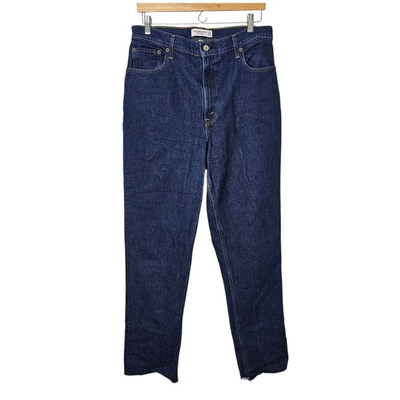 Abercrombie & Fitch Denim - Abercrombie & Fitch 90s Straight Ultra High Rise Jeans 31/12L Dark Wash Denim‎ ~